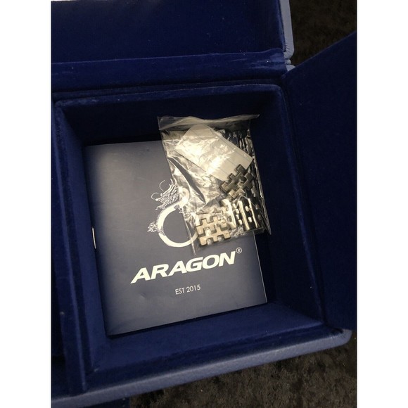 Android Men's 48mm Dark Silver Tone Black MOP Dial Watch Automatic SII VJ55 - Picture 14 of 14